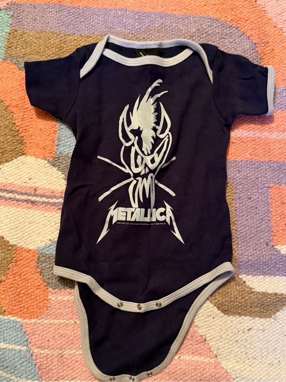 METALLICA SCARY GUY BLUE GREY BABY JUMPER BODYSUIT